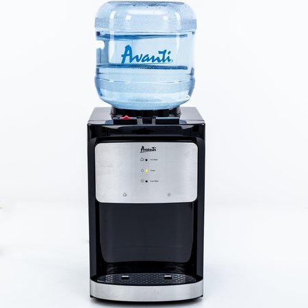 Avanti Avanti Countertop Thermoelectric Hot and Cold Water Dispenser, Stainless Steel with Black Cabinet WDT40Q3S-IS